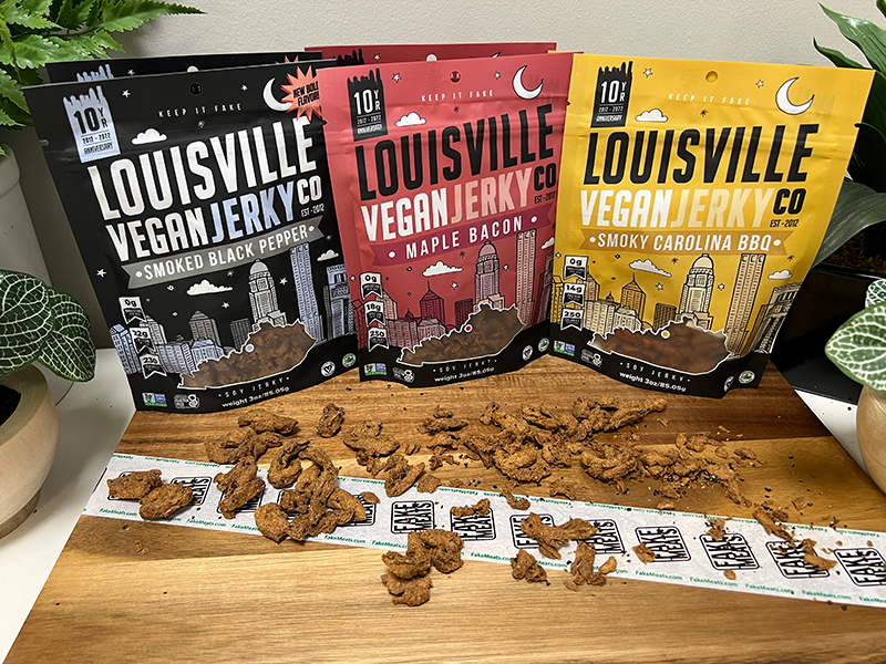 Top 3 Louisville Vegan Jerky Products on FakeMeats.com