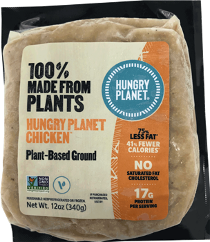 Hungry Planet Chicken 12 oz. Plant-Based Vegan Ground Chicken - 12/Case
